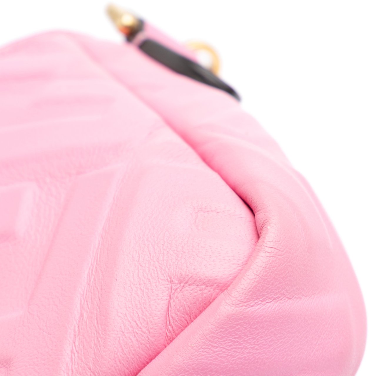 Fendi Mini Zucca Embossed Leather Baguette Satchel Roze