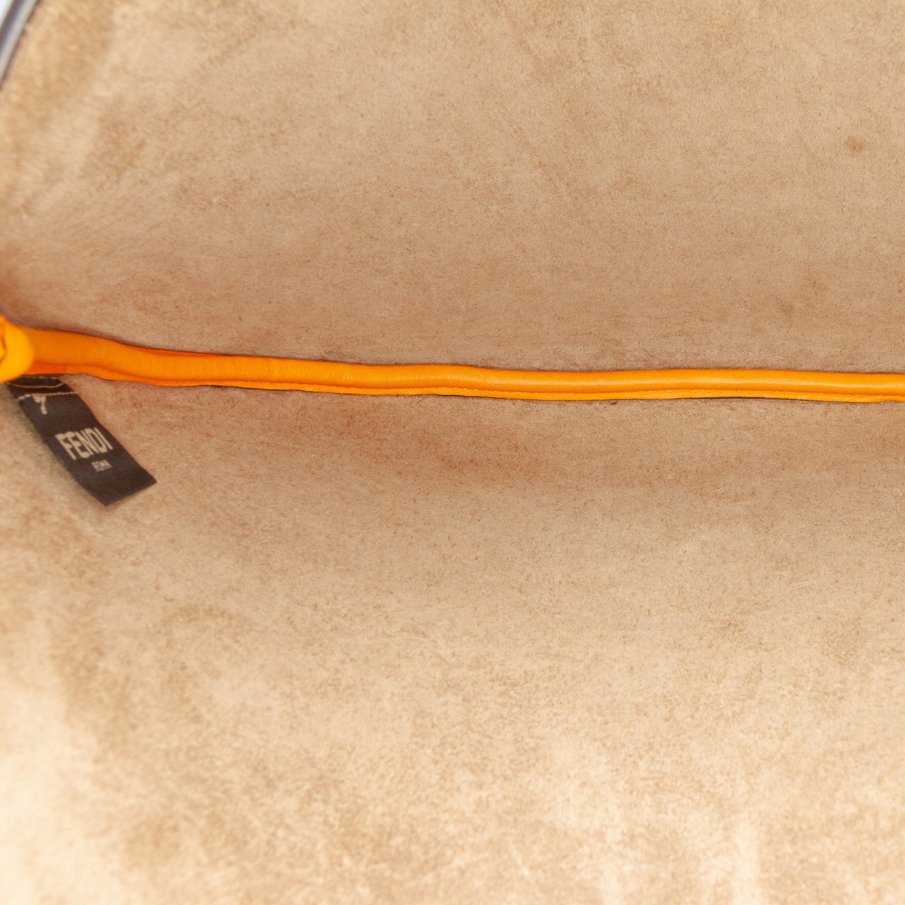 Fendi Small Leather Croissant Hobo Bag Oranje