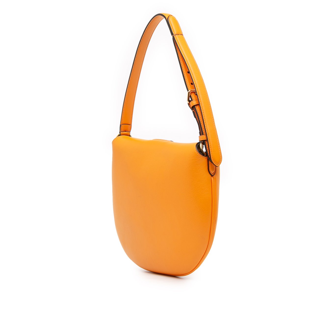 Fendi Small Leather Croissant Hobo Bag Oranje