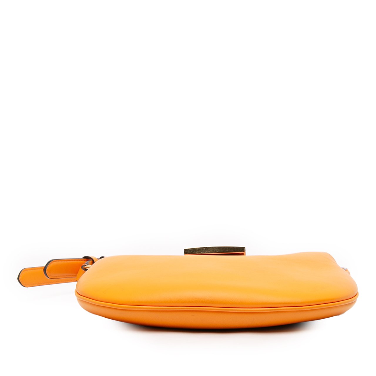 Fendi Small Leather Croissant Hobo Bag Oranje