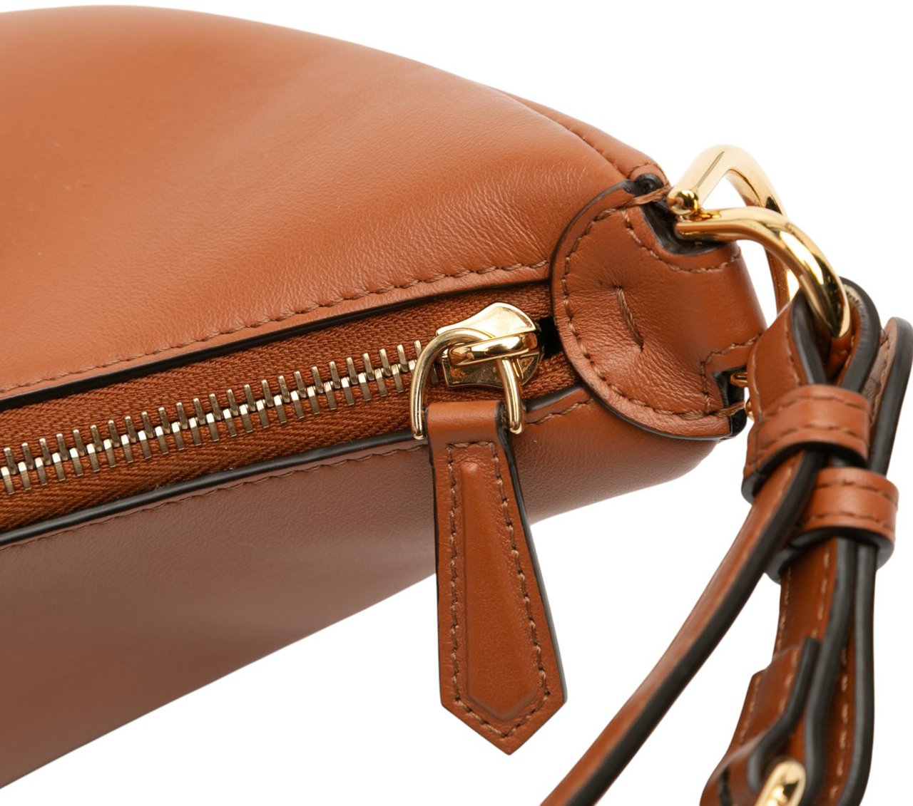 Fendi Small Leather Fendigraphy Hobo Bruin