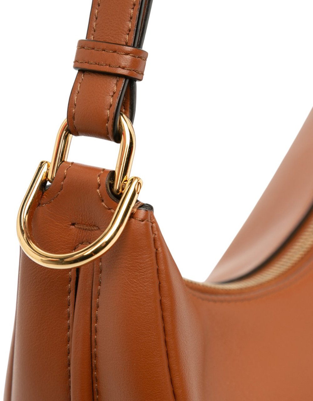 Fendi Small Leather Fendigraphy Hobo Bruin