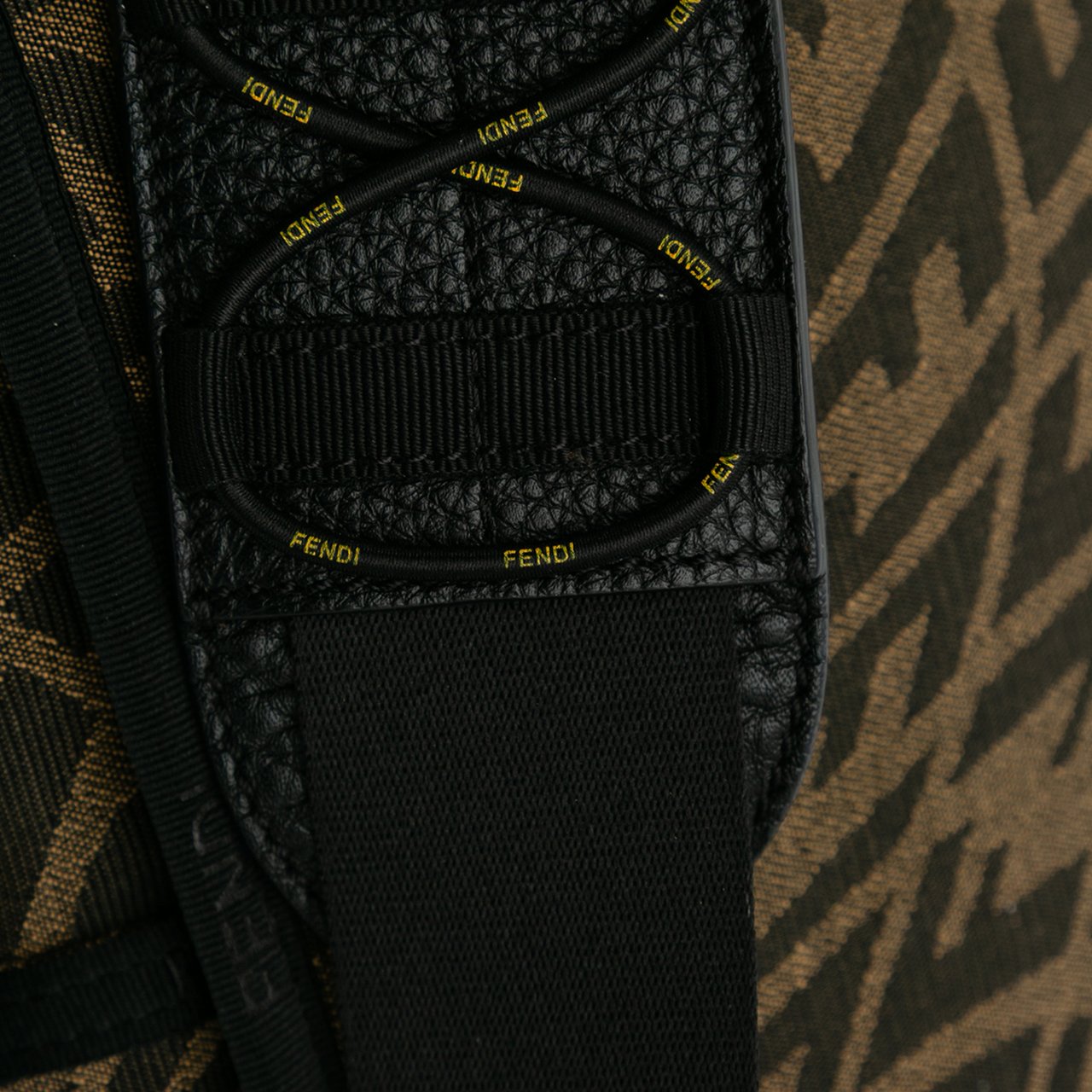 Fendi Large Zucca Vertigo Mesh Baguette Satchel Bruin