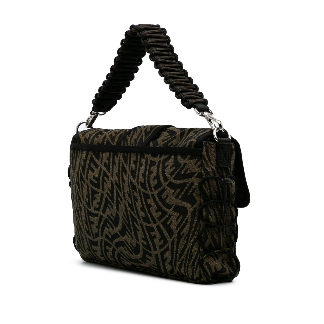 Fendi Large Zucca Vertigo Mesh Baguette Satchel Bruin