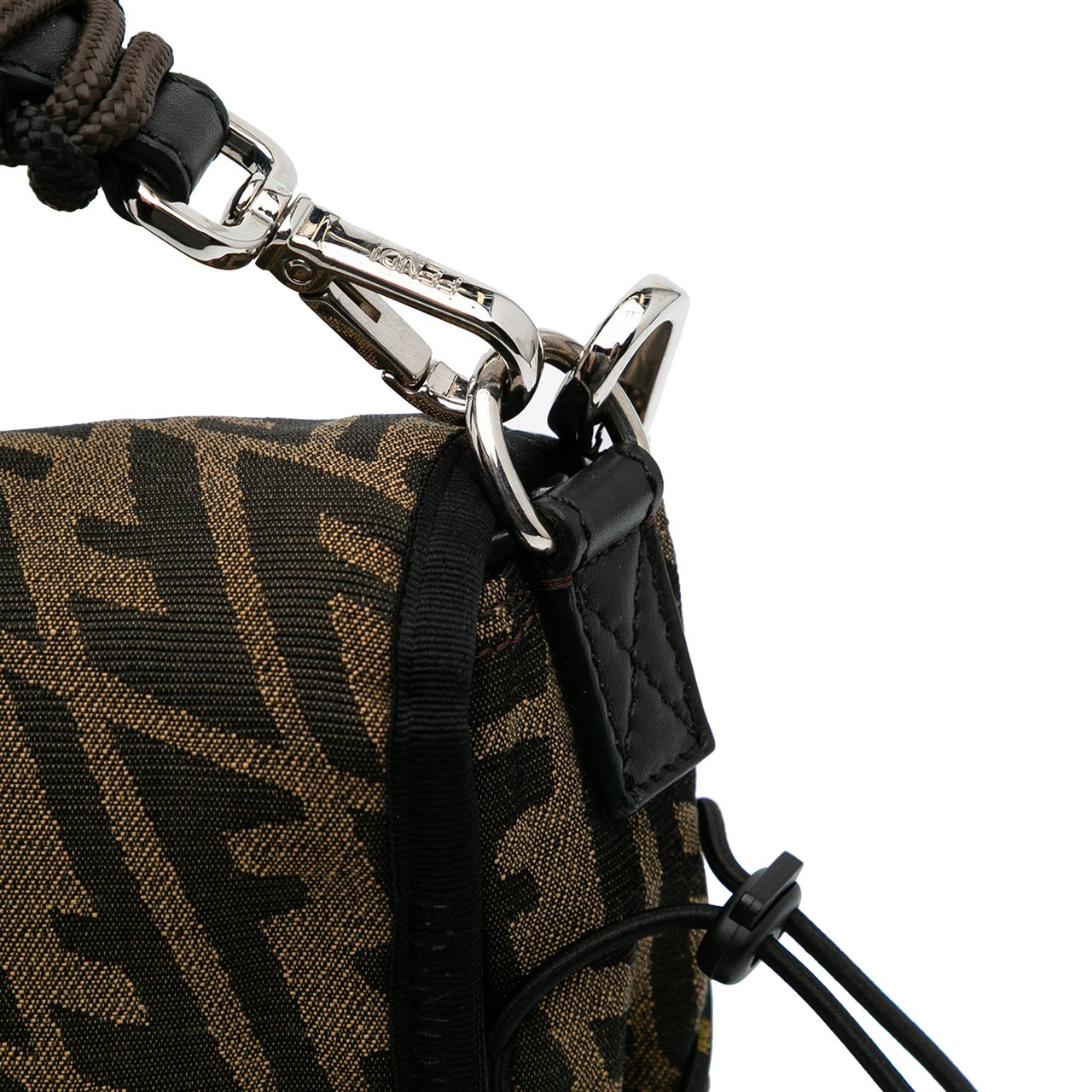 Fendi Large Zucca Vertigo Mesh Baguette Satchel Bruin