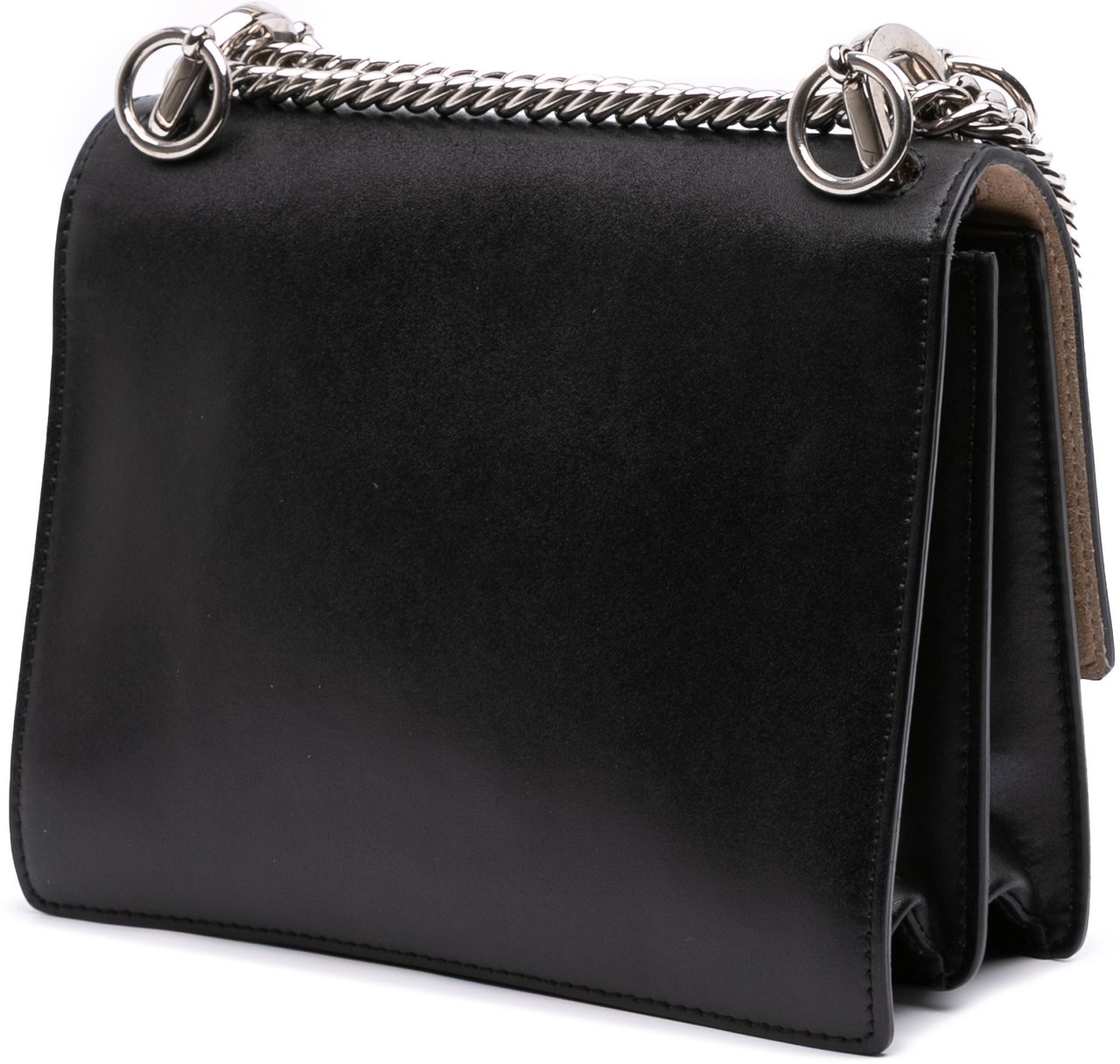 Fendi Small Leather Kan I Crossbody Zwart