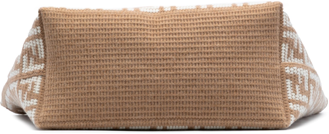 Fendi Large Zucca Cashmere Shopper Tote Bruin
