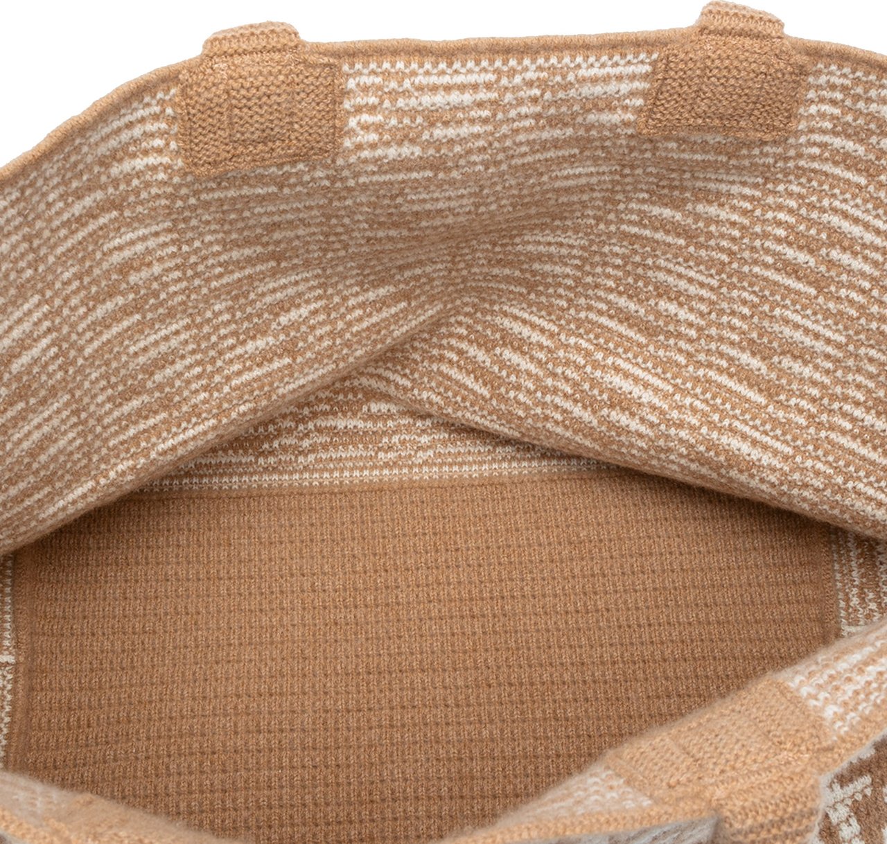 Fendi Large Zucca Cashmere Shopper Tote Bruin