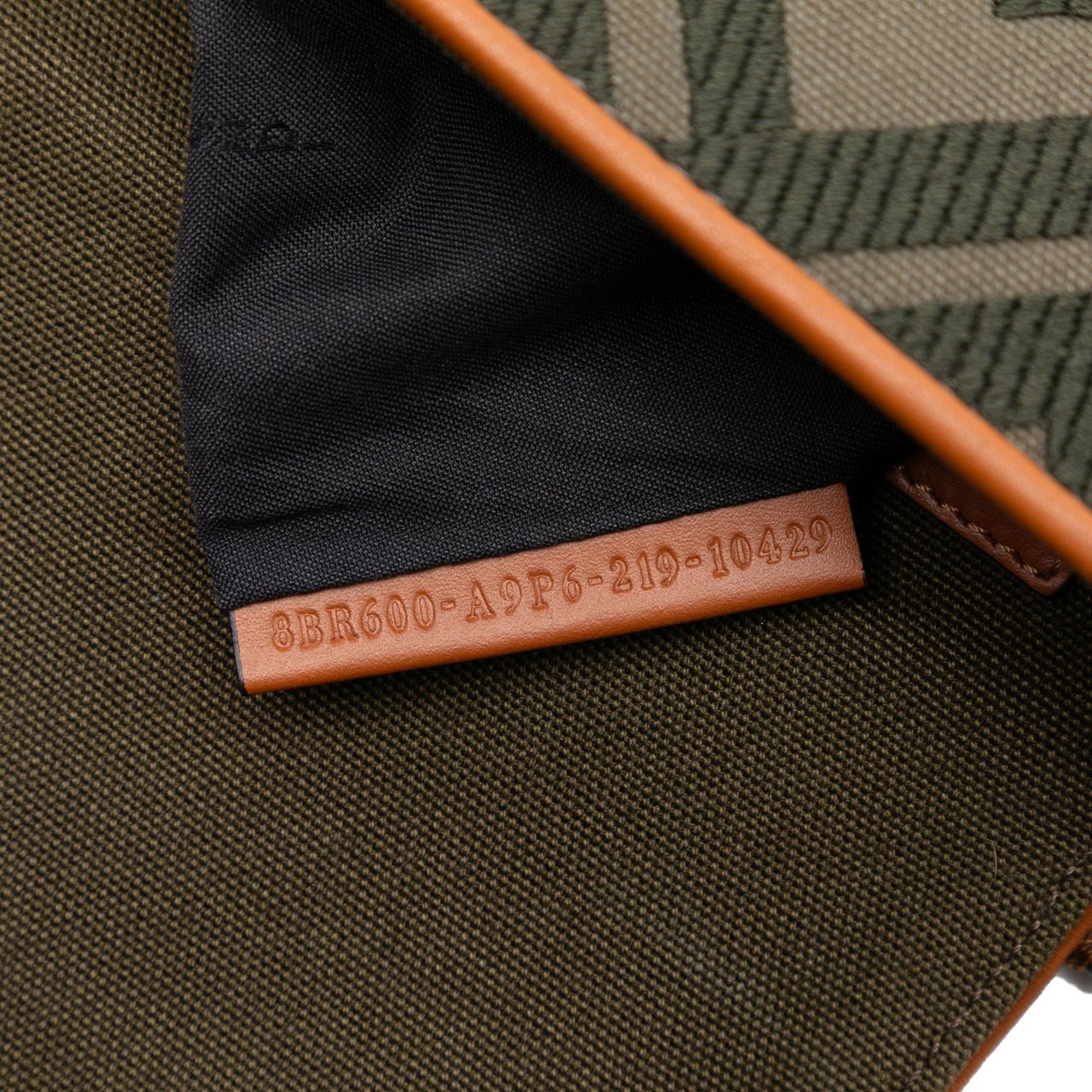 Fendi Zucca Embroidered Canvas Baguette Satchel Groen