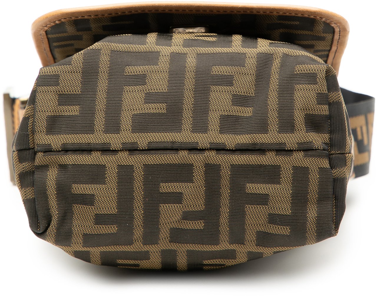 Fendi Mini FF Zucca Canvas Crossbody Bruin