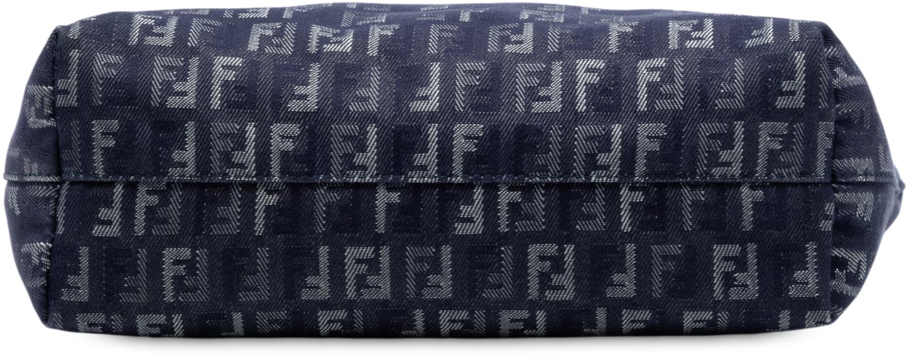 Fendi Zucchino Denim Tote Blauw