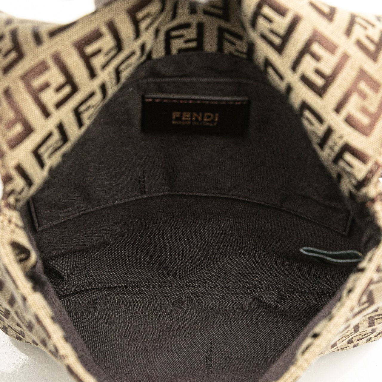 Fendi Zucchino Canvas Crossbody Bruin