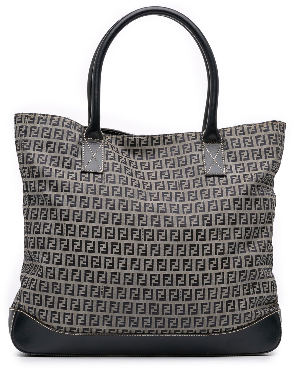 Fendi Zucchino Canvas Tote Grijs