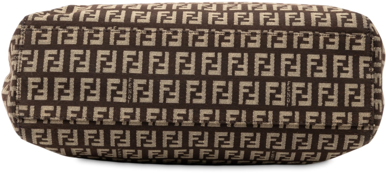Fendi Zucchino Canvas Tote Bruin