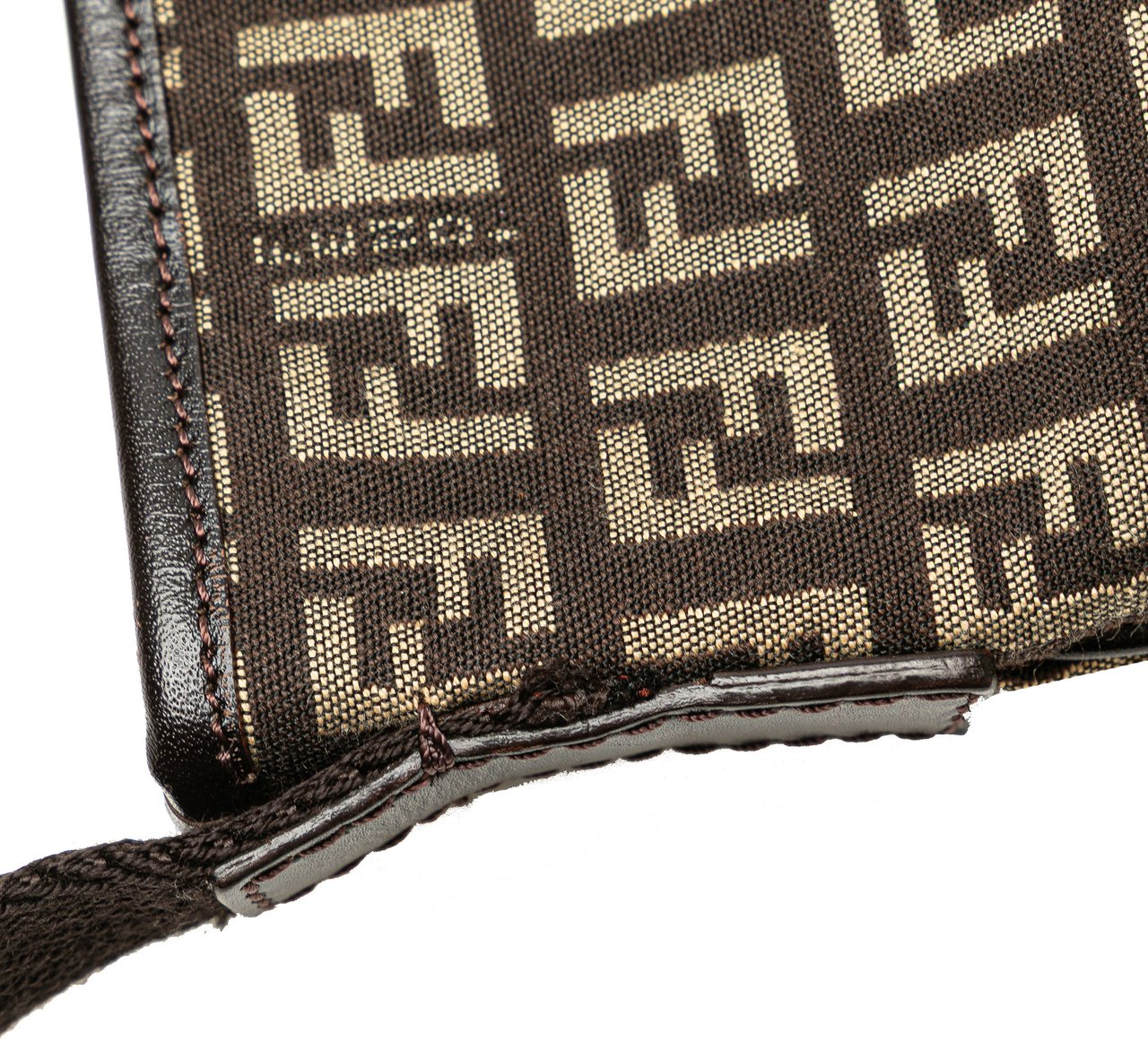 Fendi Zucchino Canvas Crossbody Bruin