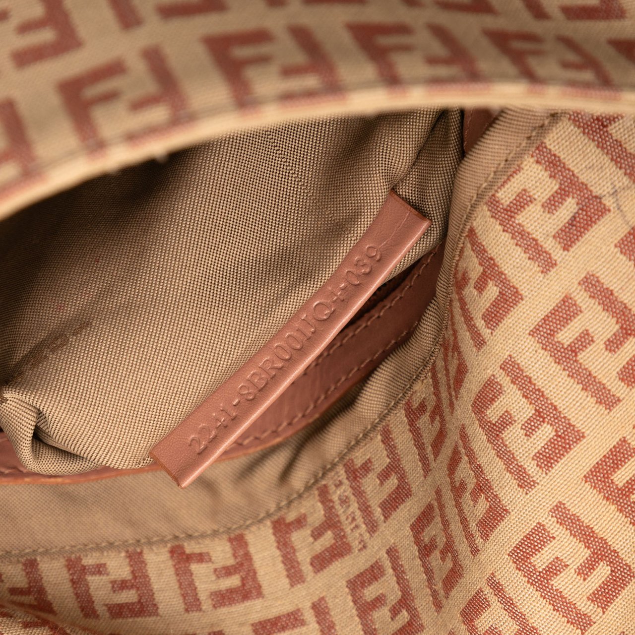 Fendi Zucchino Canvas Mamma Forever Bruin