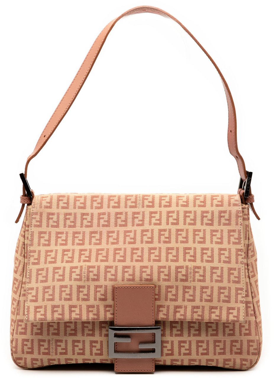 Fendi Zucchino Canvas Mamma Forever Bruin