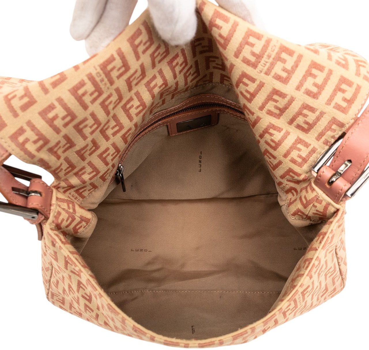 Fendi Zucchino Canvas Mamma Forever Bruin