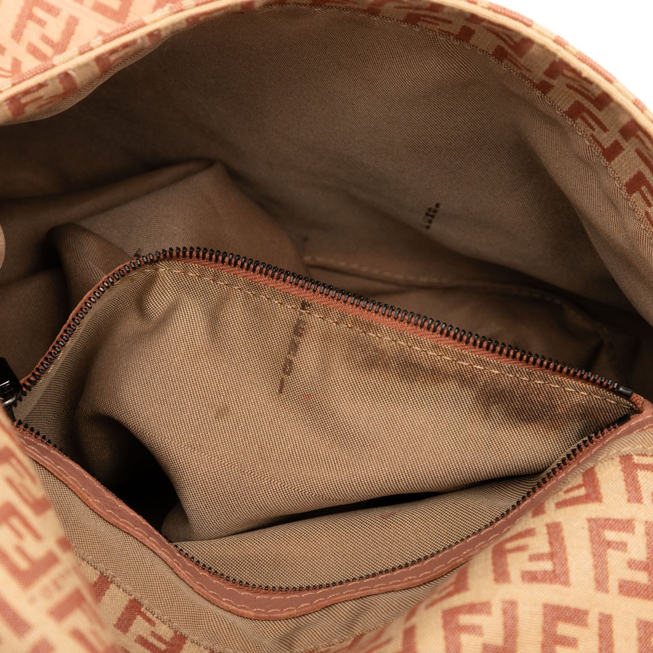 Fendi Zucchino Canvas Mamma Forever Bruin