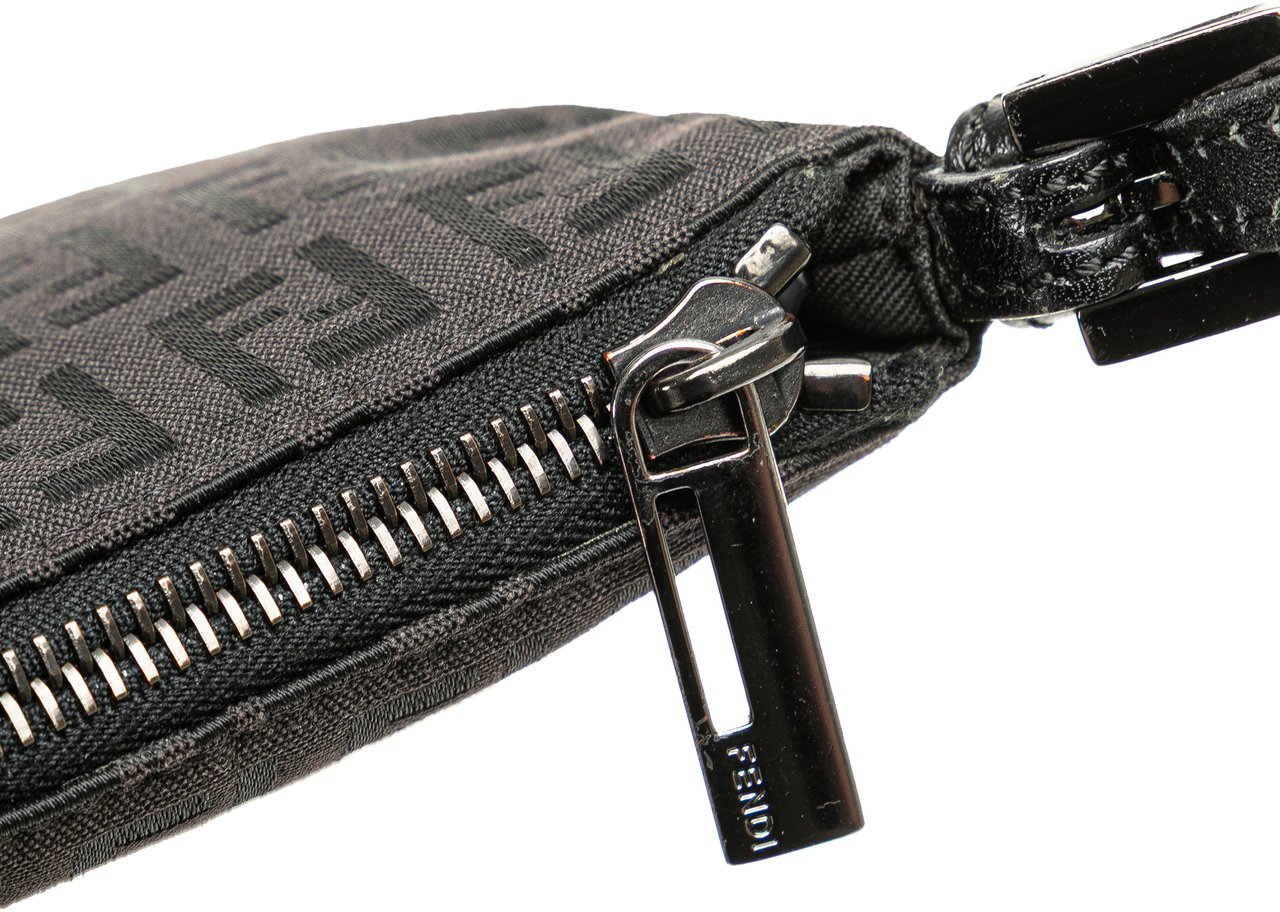 Fendi Zucchino Canvas Crossbody Zwart