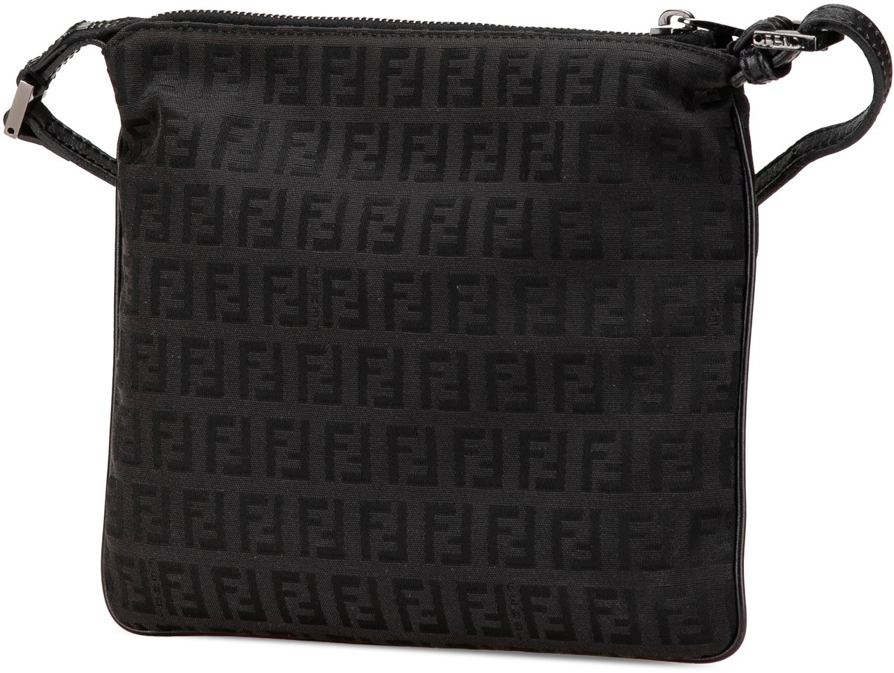 Fendi Zucchino Canvas Crossbody Zwart