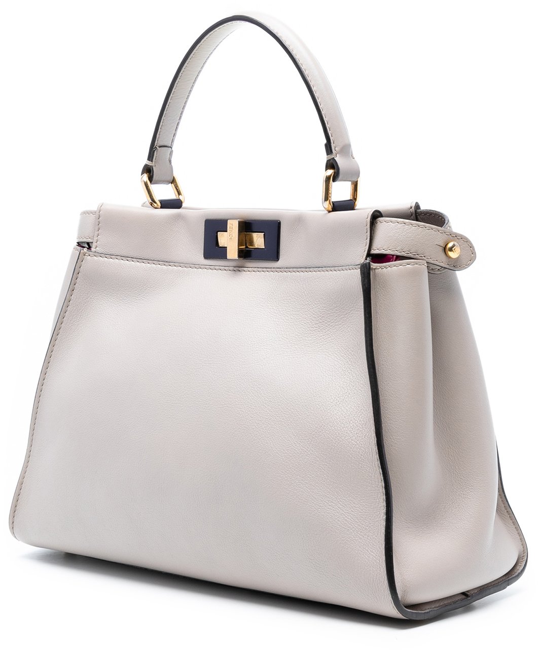 Fendi Medium Leather Peekaboo Iconic Satchel Bruin