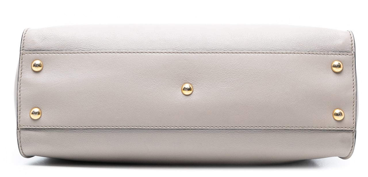 Fendi Medium Leather Peekaboo Iconic Satchel Bruin