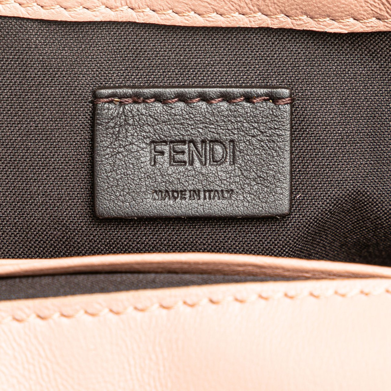 Fendi Mini Zucca Embossed Leather Baguette Satchel Roze