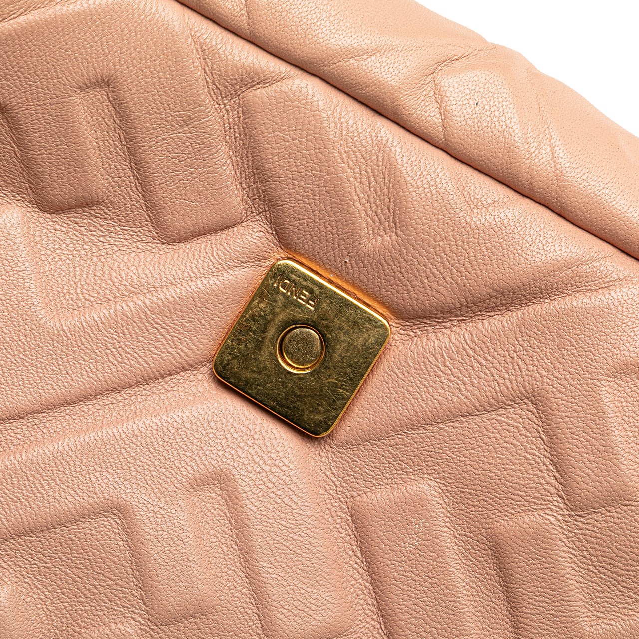 Fendi Mini Zucca Embossed Leather Baguette Satchel Roze