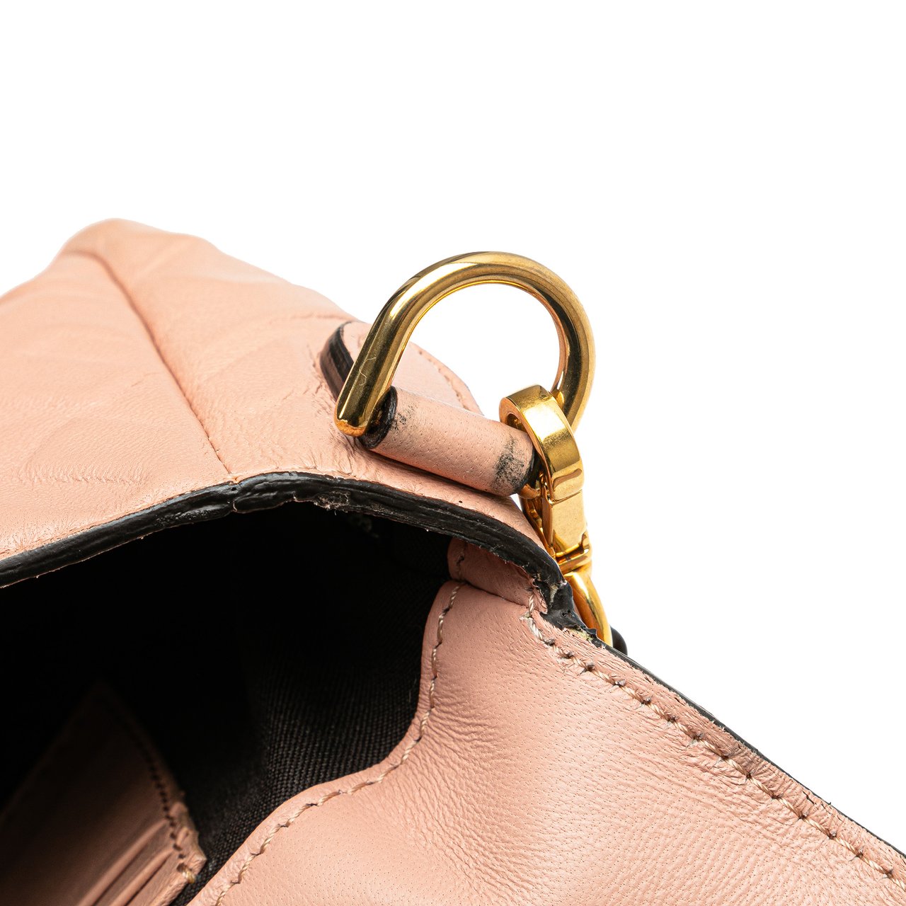 Fendi Mini Zucca Embossed Leather Baguette Satchel Roze