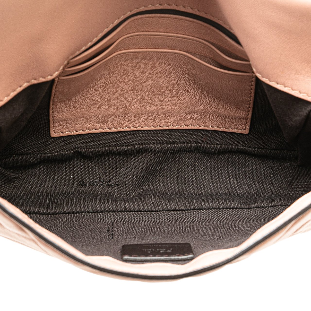 Fendi Mini Zucca Embossed Leather Baguette Satchel Roze