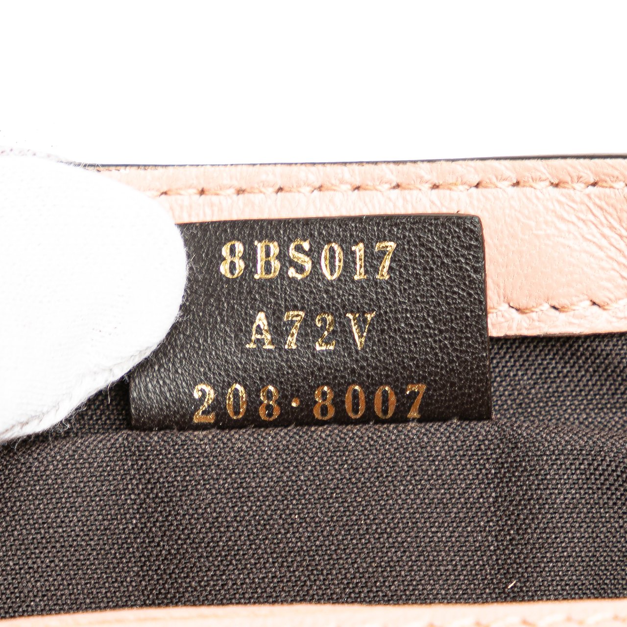 Fendi Mini Zucca Embossed Leather Baguette Satchel Roze