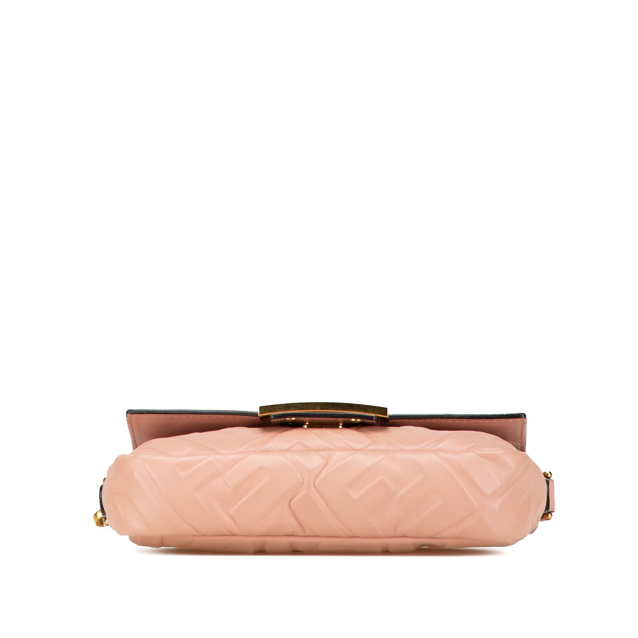 Fendi Mini Zucca Embossed Leather Baguette Satchel Roze