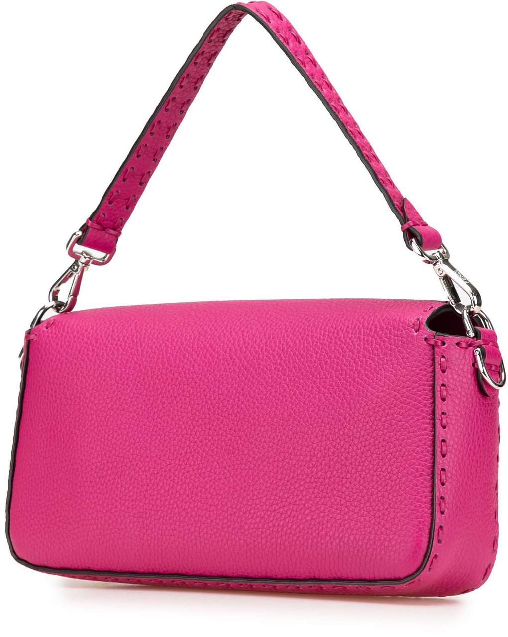 Fendi Leather Selleria Baguette Satchel Roze