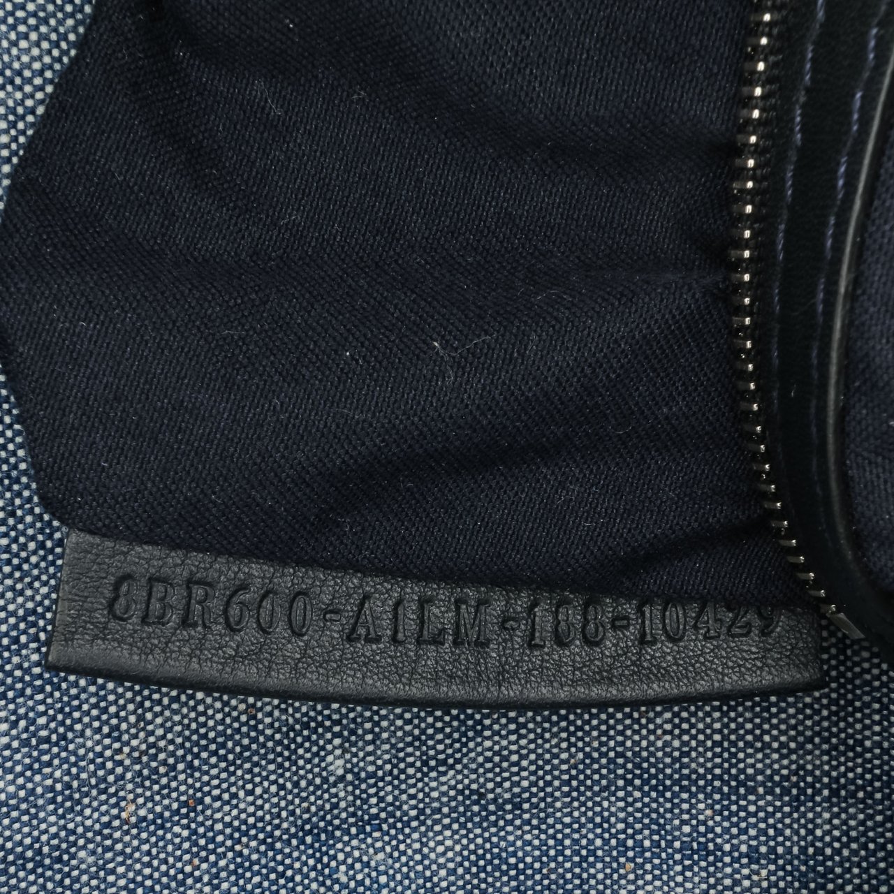 Fendi Embroidered Denim Ruffled F is Fendi Kan I Baguette Blauw