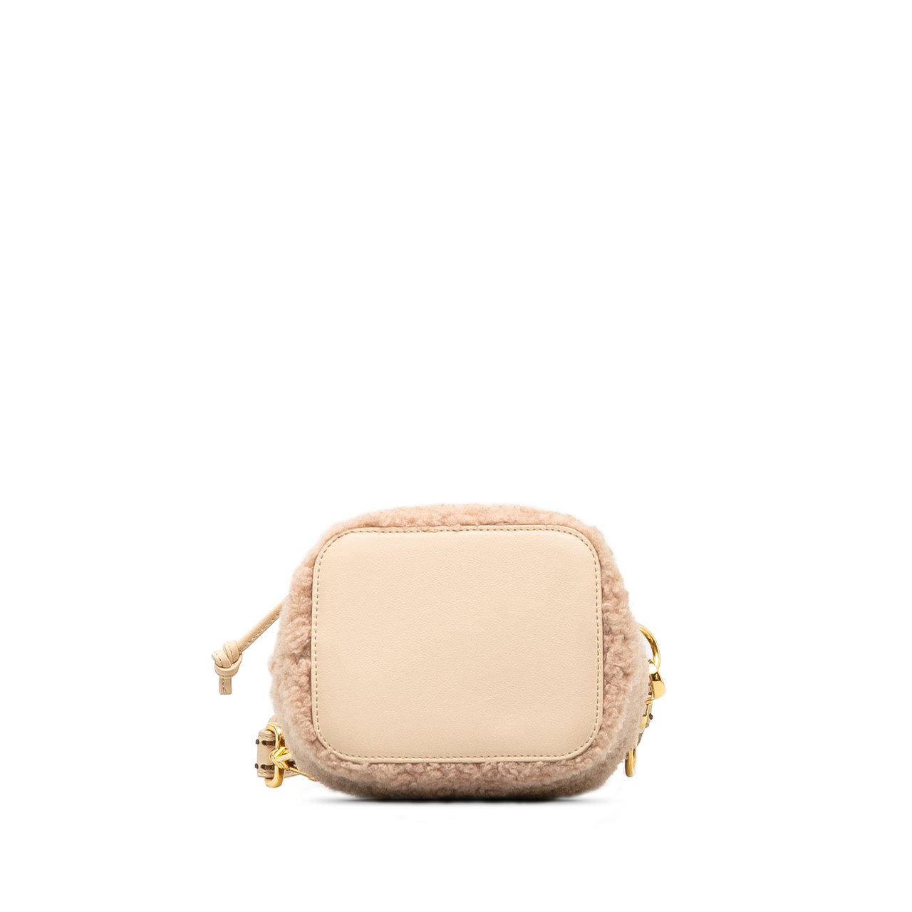 Fendi Shearling Mini Mon Tresor Bucket Bag Roze