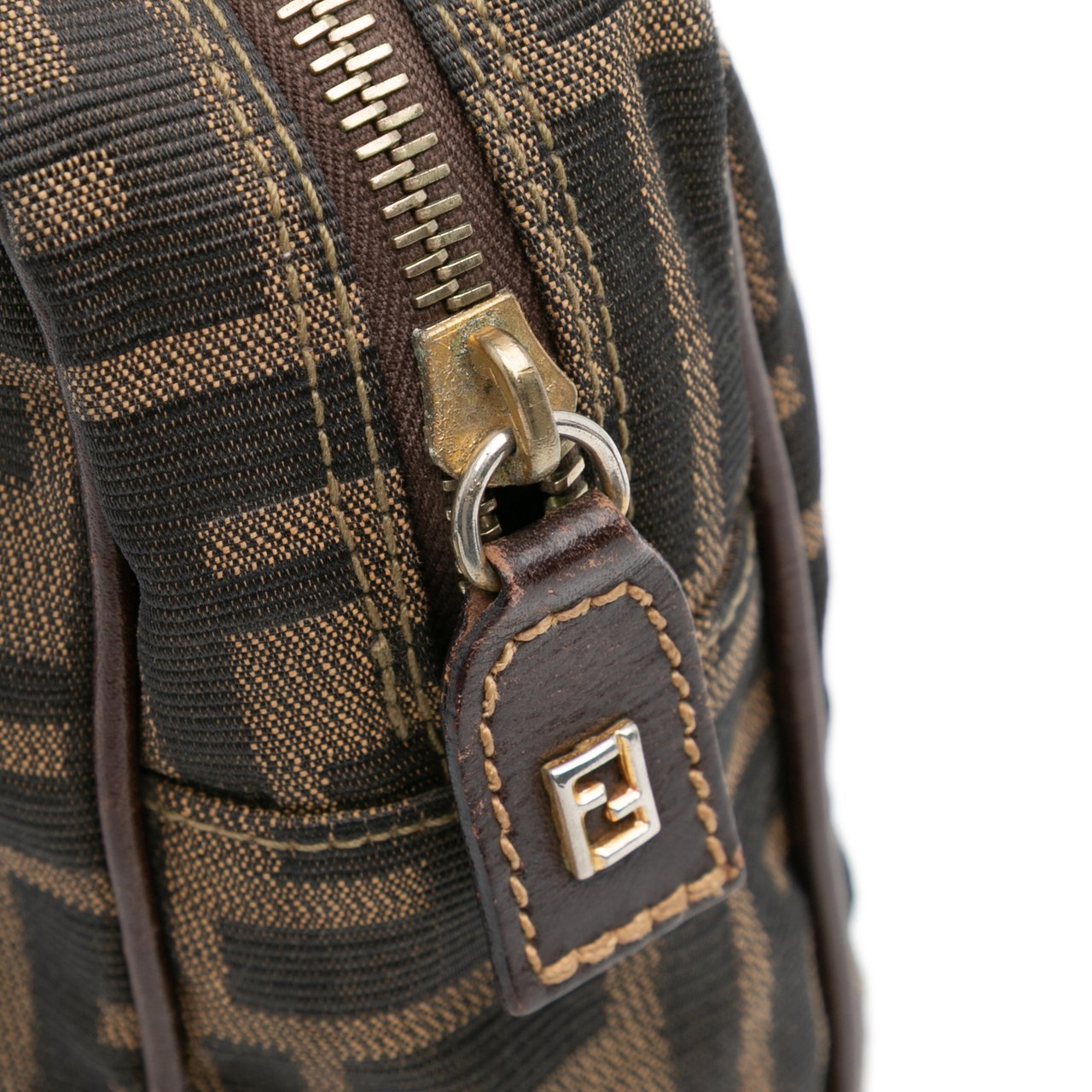 Fendi Zucca Canvas Satchel Bruin