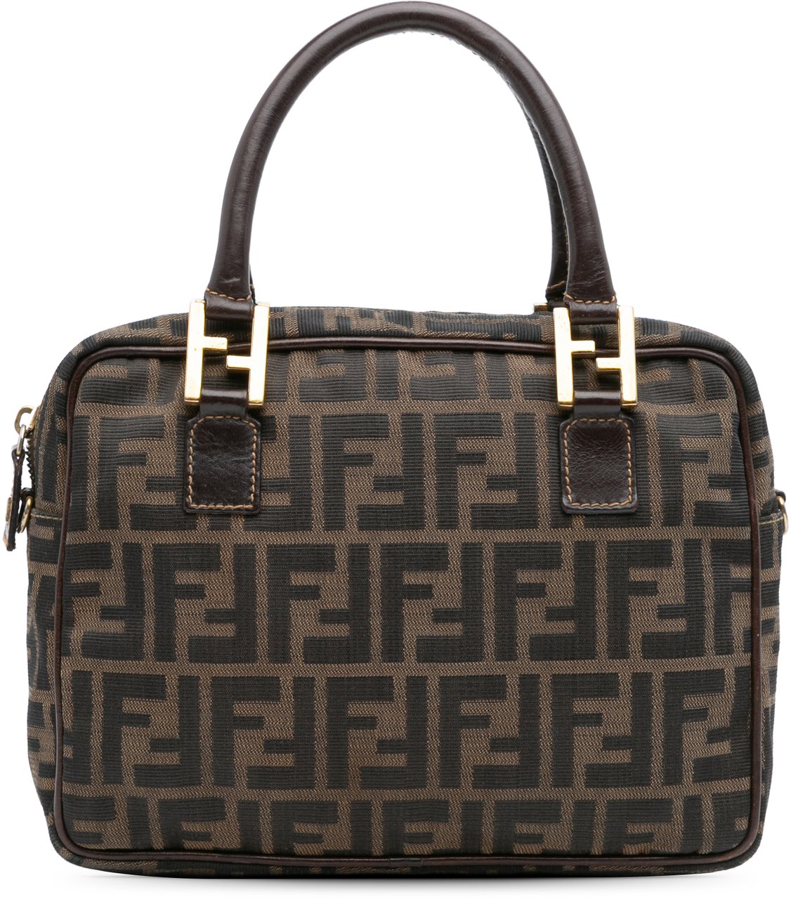 Fendi Zucca Canvas Satchel Bruin