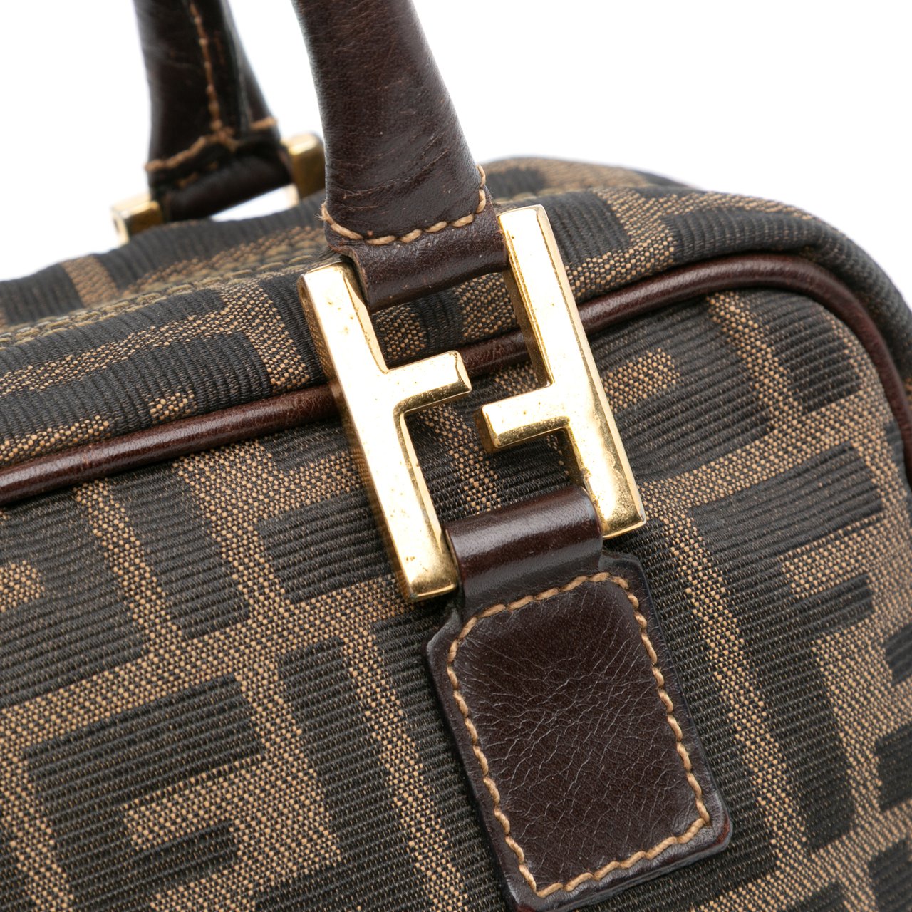 Fendi Zucca Canvas Satchel Bruin
