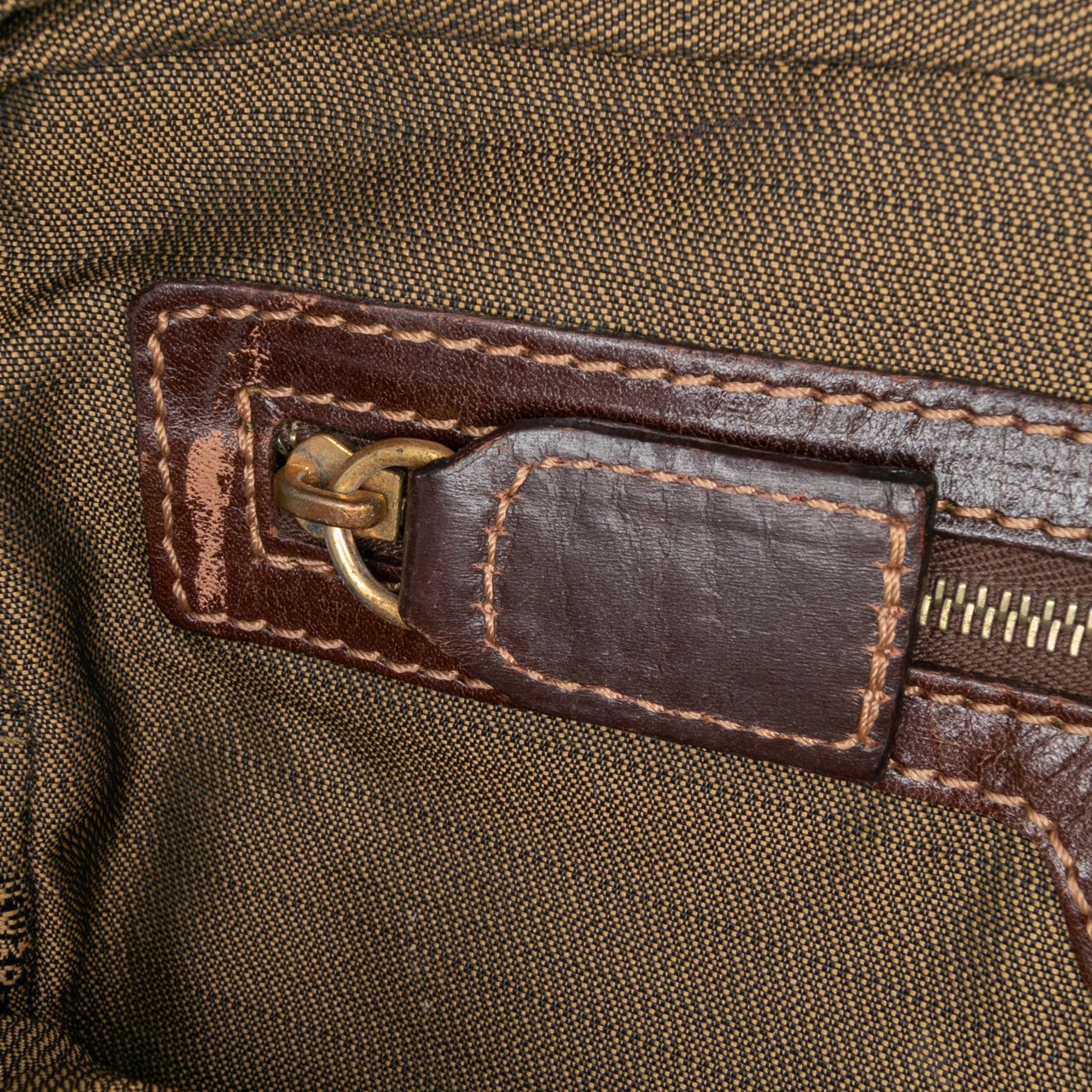 Fendi Zucca Canvas Satchel Bruin