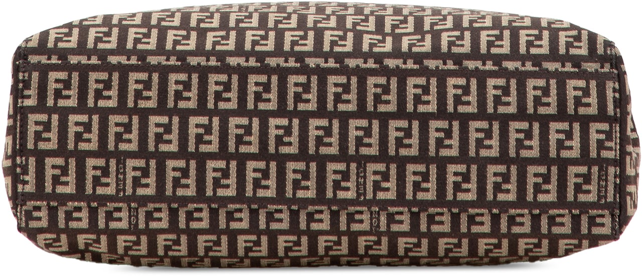 Fendi Zucchino Canvas Tote Bruin