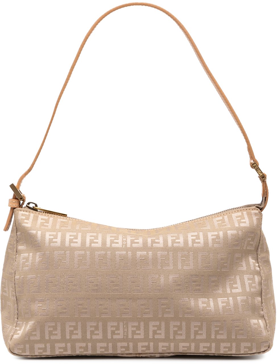 Fendi Zucchino Canvas Pochette Bruin