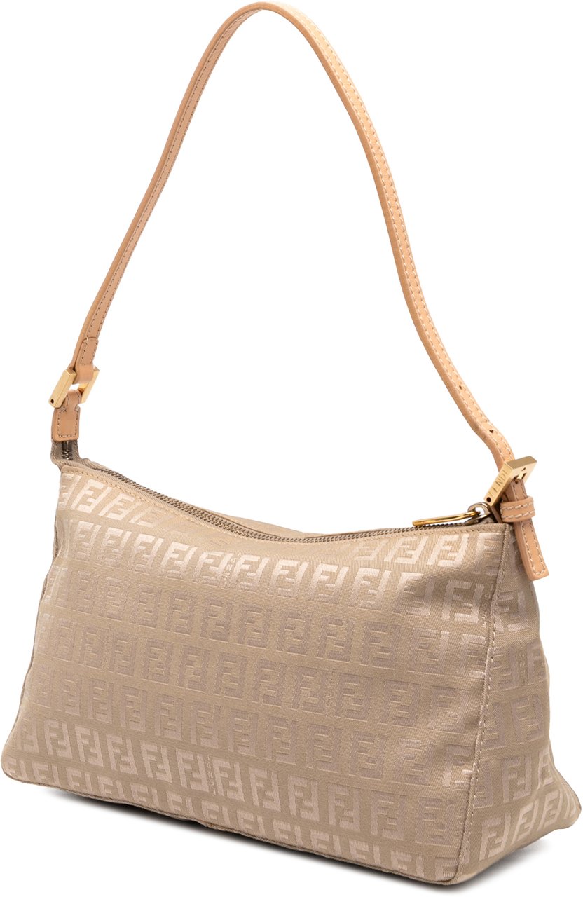 Fendi Zucchino Canvas Pochette Bruin