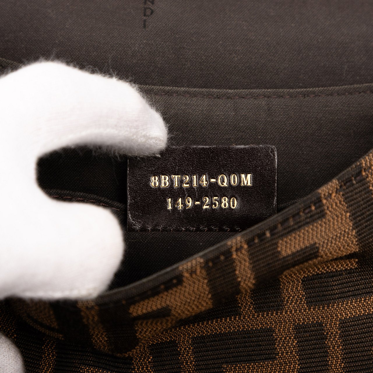 Fendi Small Zucca Canvas Artic Crossbody Bruin