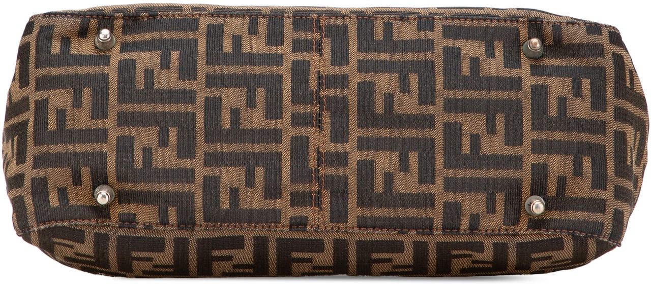 Fendi Small Zucca Canvas Twins Tote Bruin