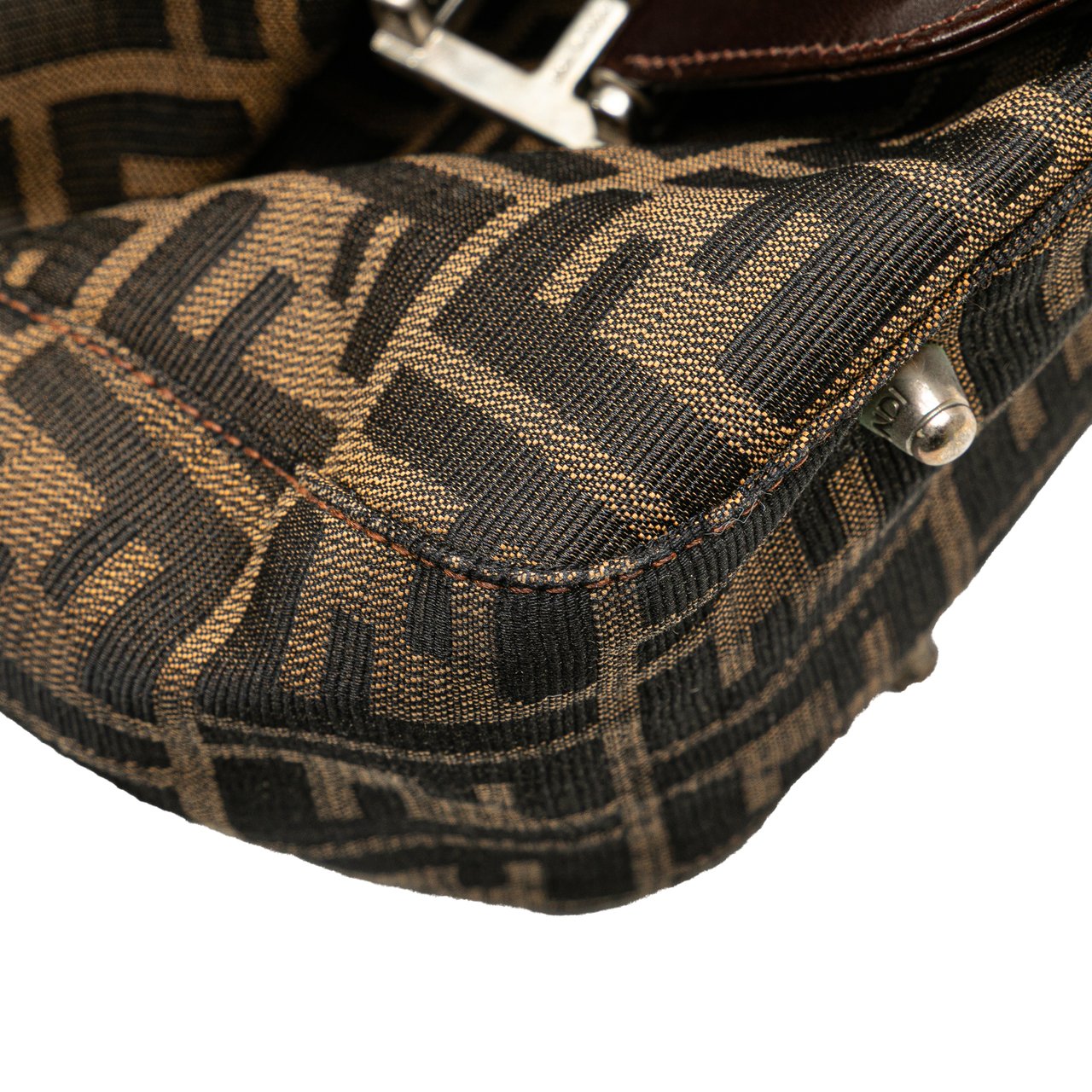 Fendi Small Zucca Canvas Twins Tote Bruin