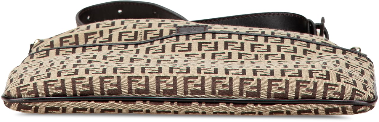 Fendi Zucchino Canvas Crossbody Bruin