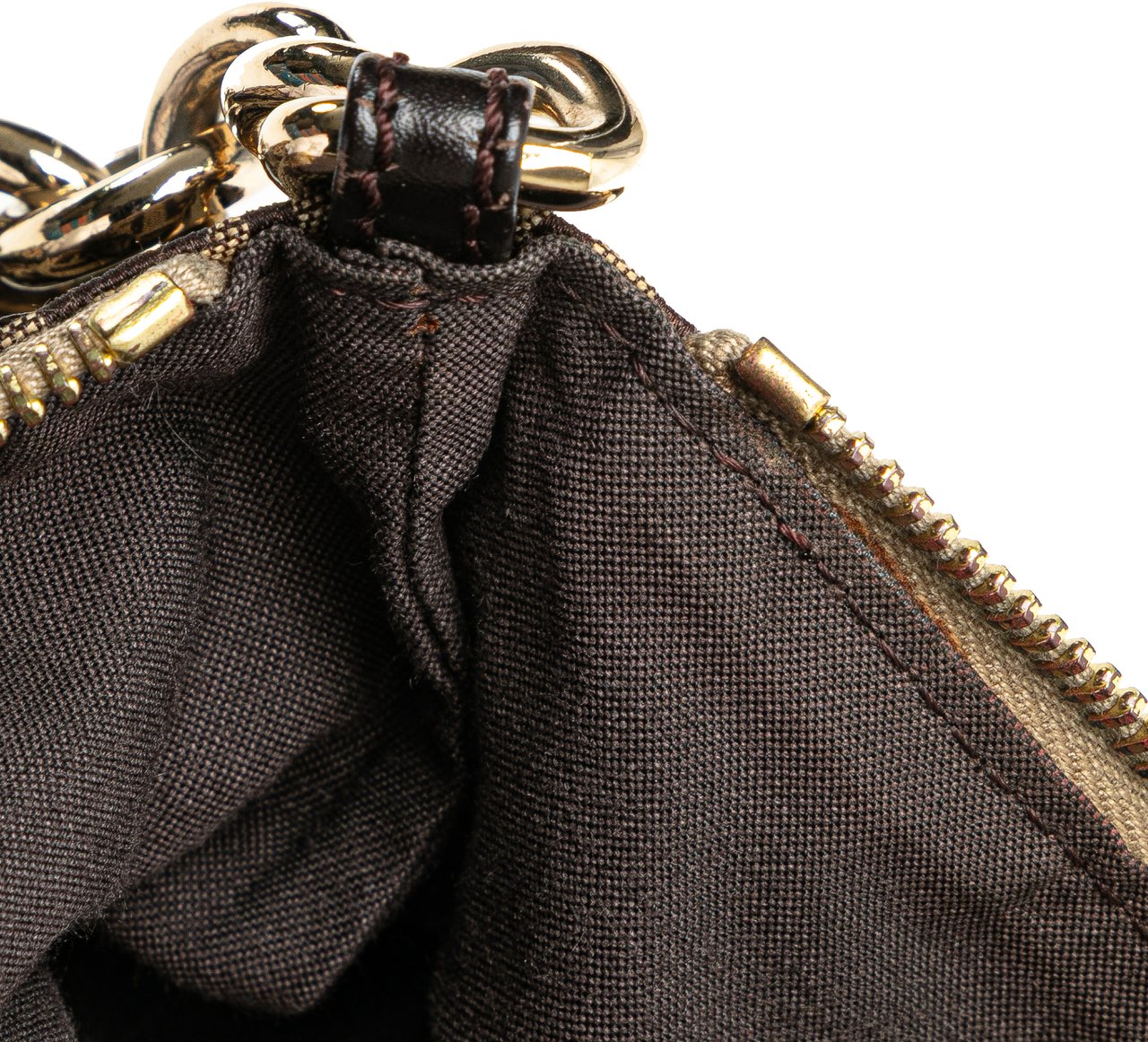 Fendi Zucchino Canvas Crossbody Bruin