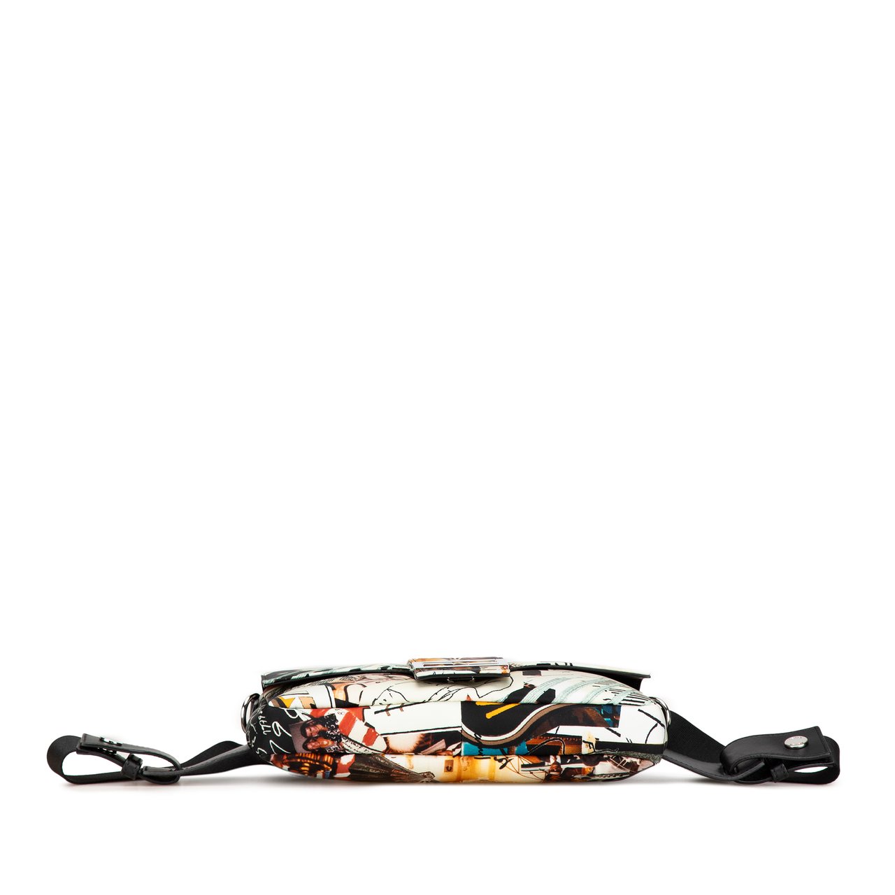 Fendi Nylon Karl Kollage Convertible Belt Baguette Wit