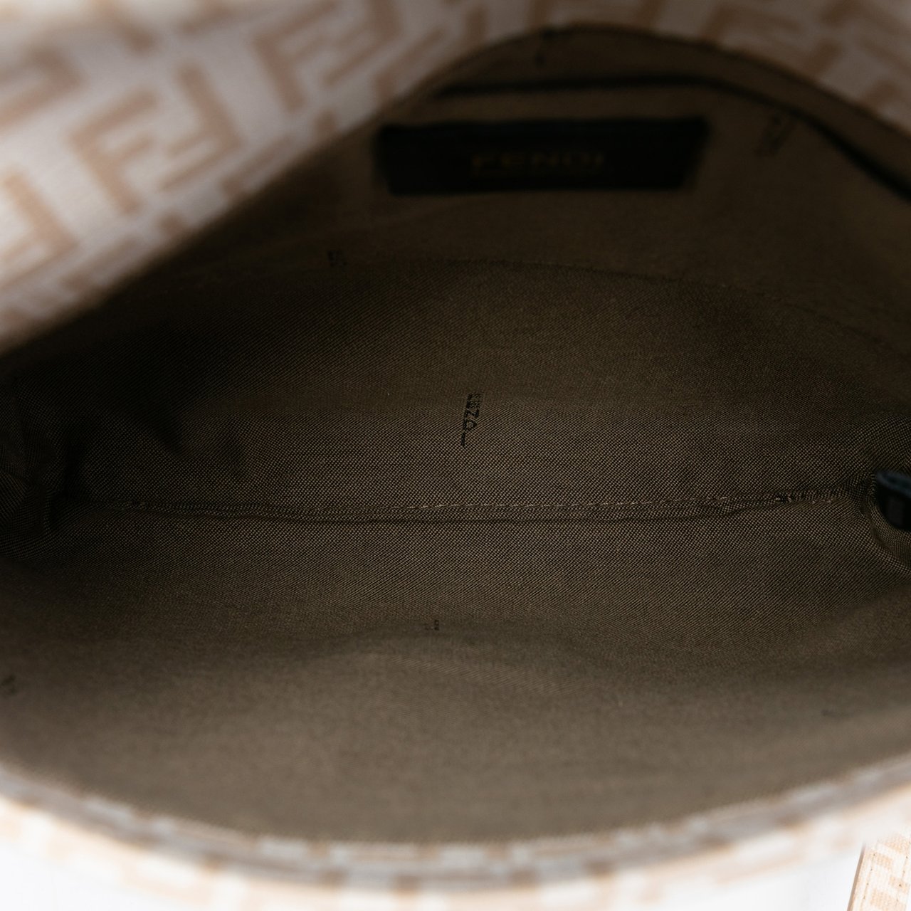 Fendi Zucchino Spalmati Crossbody Bruin